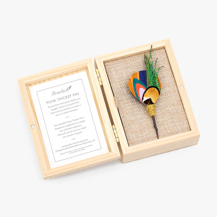 Kingman Feather Lapel Pin