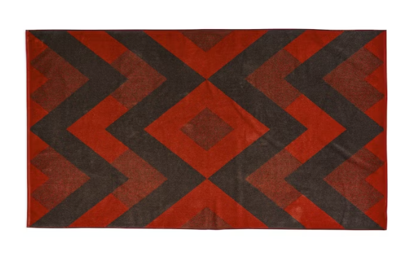 Lodge Towel - Red & Brown