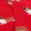 Corgi Cotton Socks - Red & Navy