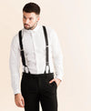 Classic Silk Suspenders - Midnight Black