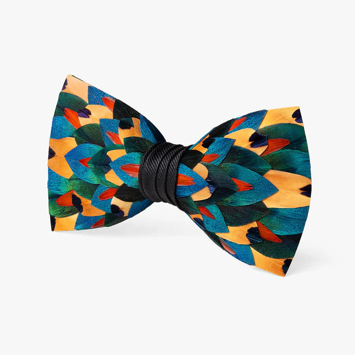 Nassau Bow Tie - Pheasant & Peacock Feathers