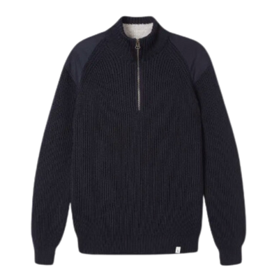 Foxton Quarter Zip Neck - Navy