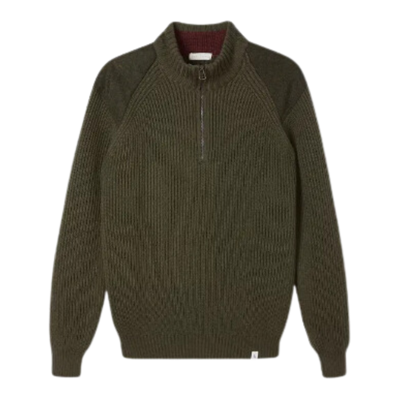 Foxton Quarter Zip Neck -  Olive