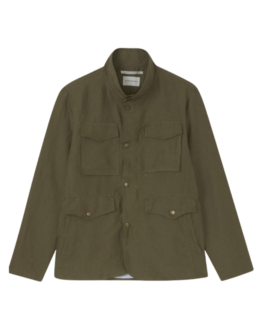 Malvern Linen Jacket - Olive