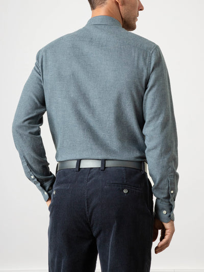 Adrian Heather Brush Shirt - Dark Navy Heather