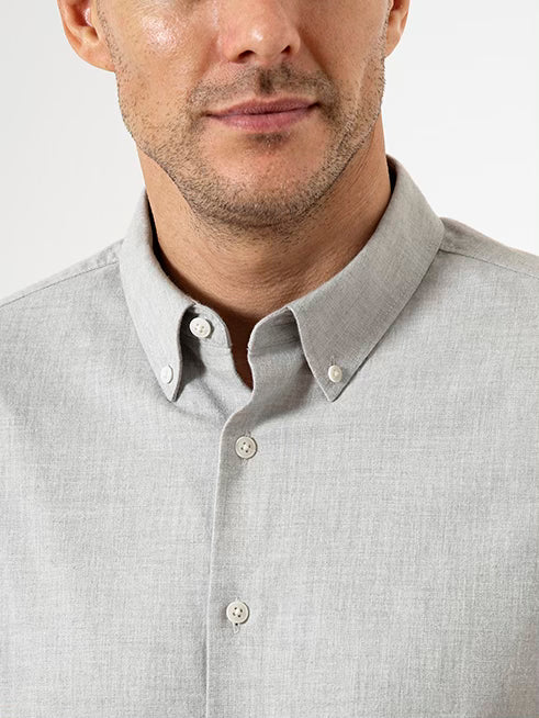 Fulton Flannel Twill Shirt - Light Gray