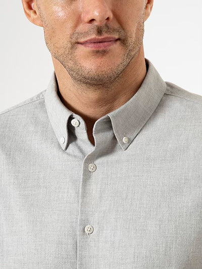 Fulton Flannel Twill Shirt - Light Gray