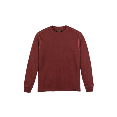 Waffle Knit Thermal Crewneck - Fired Brick