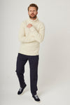 Fisherman Roll Neck Sweater - Ecru