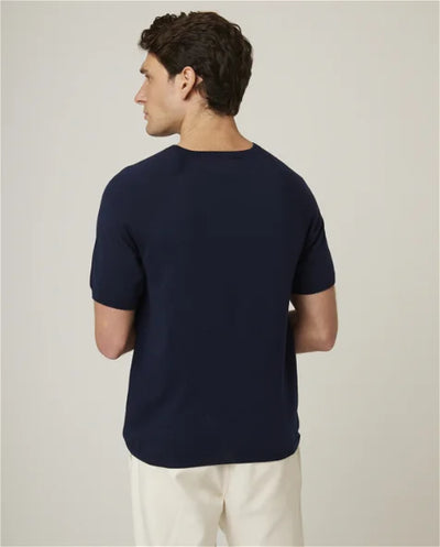 Knitted T-Shirt - Navy