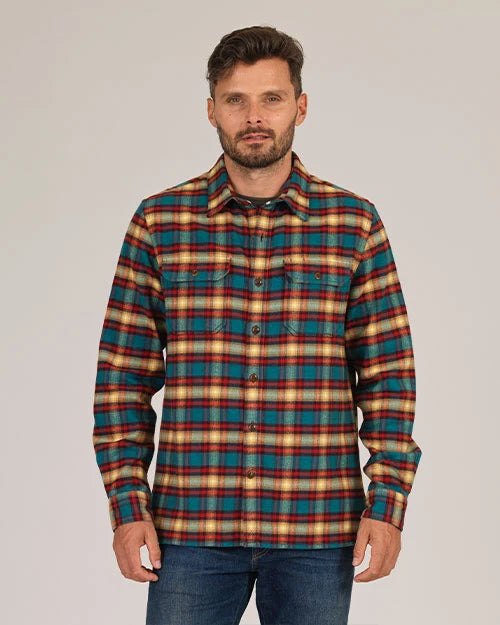 Winter Flannel Utility Shirt - Harvest Plaid
