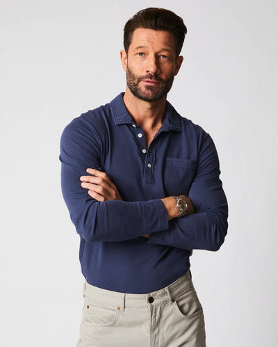 Long Sleeve Pensacola Polo - Navy