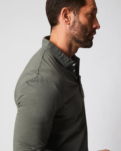Long Sleeve Pensacola Polo - Washed Grey