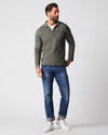 Long Sleeve Pensacola Polo - Washed Grey