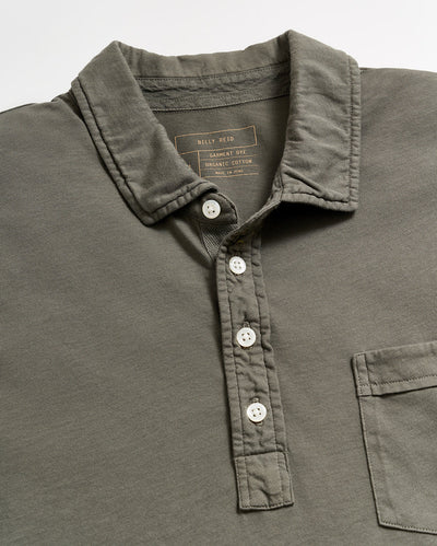 Long Sleeve Pensacola Polo - Washed Grey