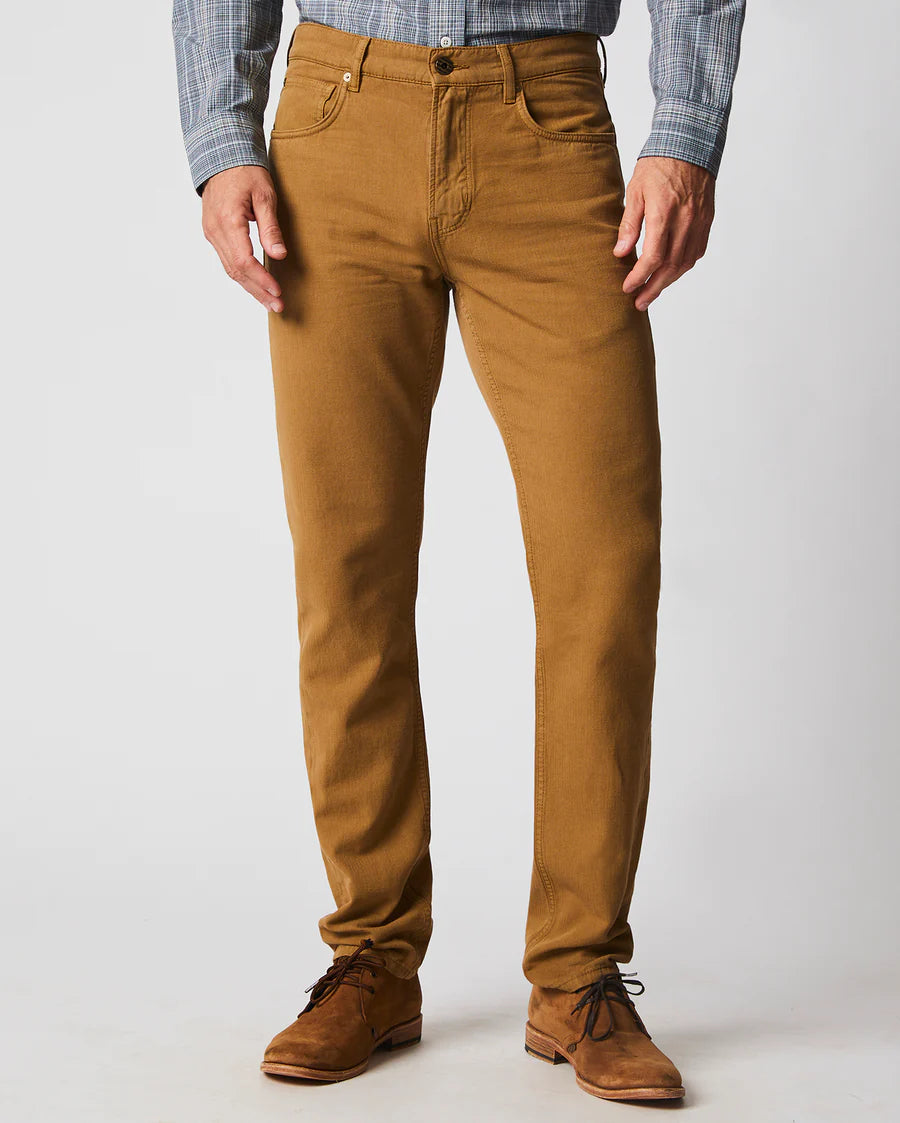 Cotton Linen 5-Pocket Pant - Dark Tan