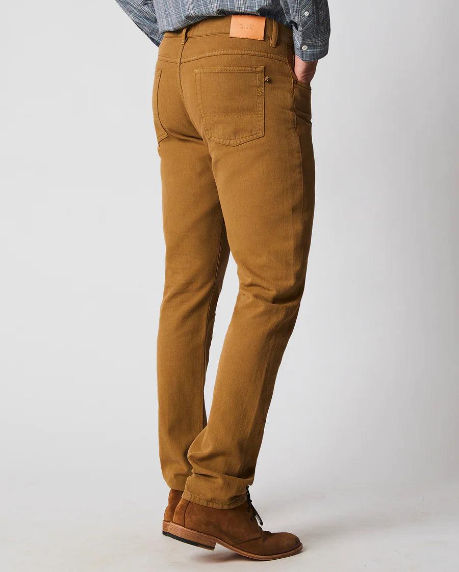 Cotton Linen 5-Pocket Pant - Dark Tan