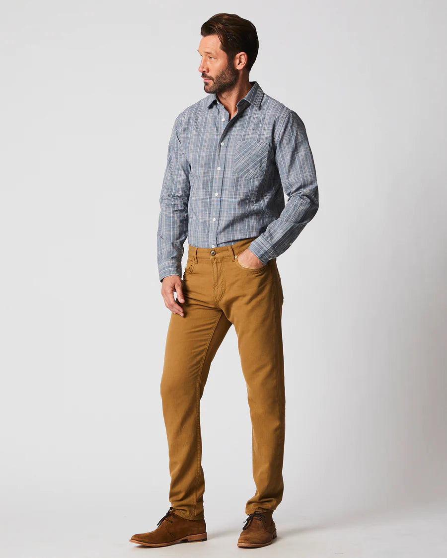 Cotton Linen 5-Pocket Pant - Dark Tan