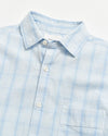 Line Plaid Pickwick Shirt - French Blue