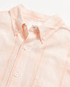Line Plaid Tuscumbia Short Sleeve Button Down - Peached Coral