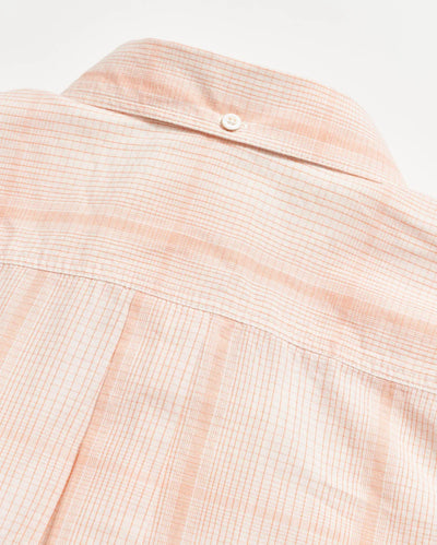 Line Plaid Tuscumbia Short Sleeve Button Down - Peached Coral