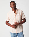 Line Plaid Tuscumbia Short Sleeve Button Down - Peached Coral