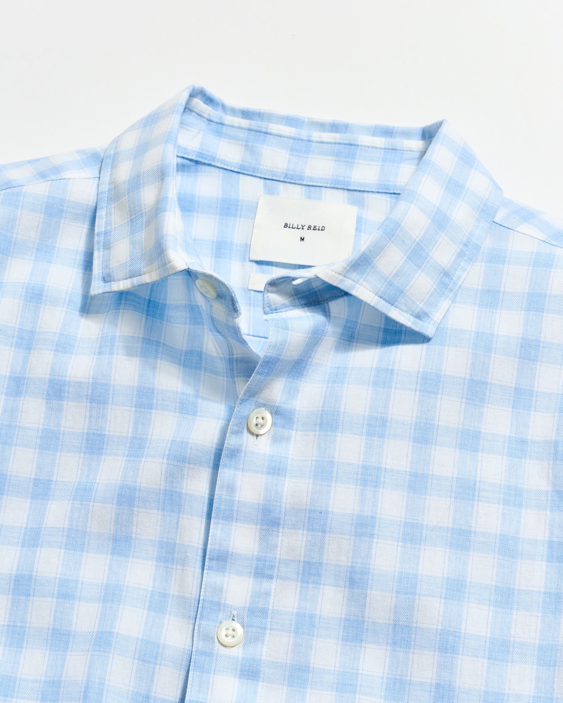 Check Hutcheson Sport Shirt - Light Blue & White