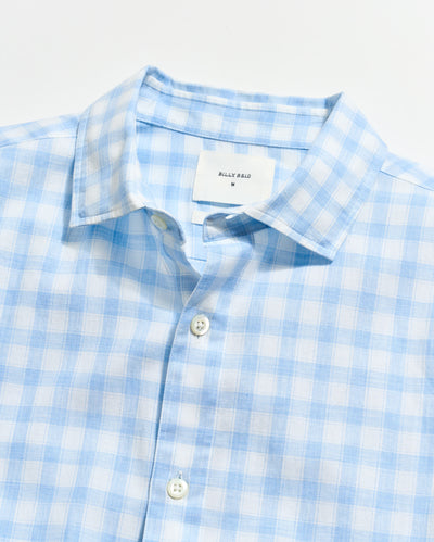 Check Hutcheson Sport Shirt - Light Blue & White