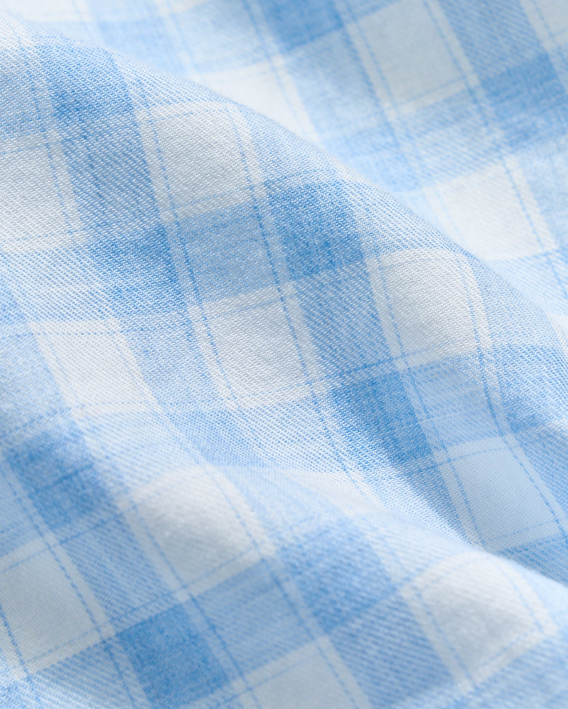 Check Hutcheson Sport Shirt - Light Blue & White