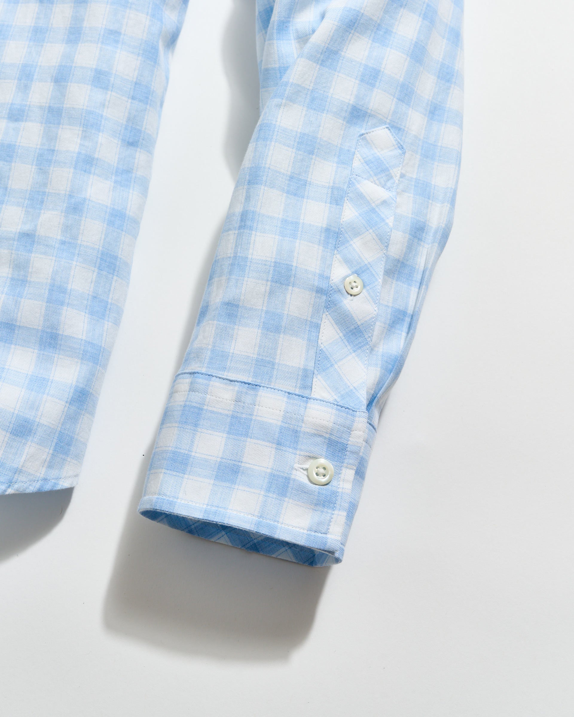 Check Hutcheson Sport Shirt - Light Blue & White