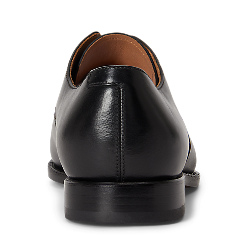 Owen Leather Captoe Derby Lace Up Shoe - Black