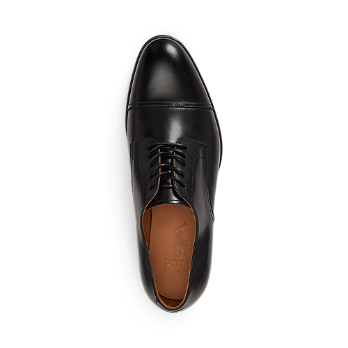 Owen Leather Captoe Derby Lace Up Shoe - Black