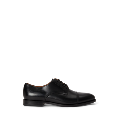 Owen Leather Captoe Derby Lace Up Shoe - Black