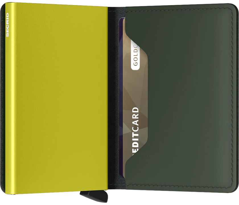 Slimwallet - Matte Green & Lime