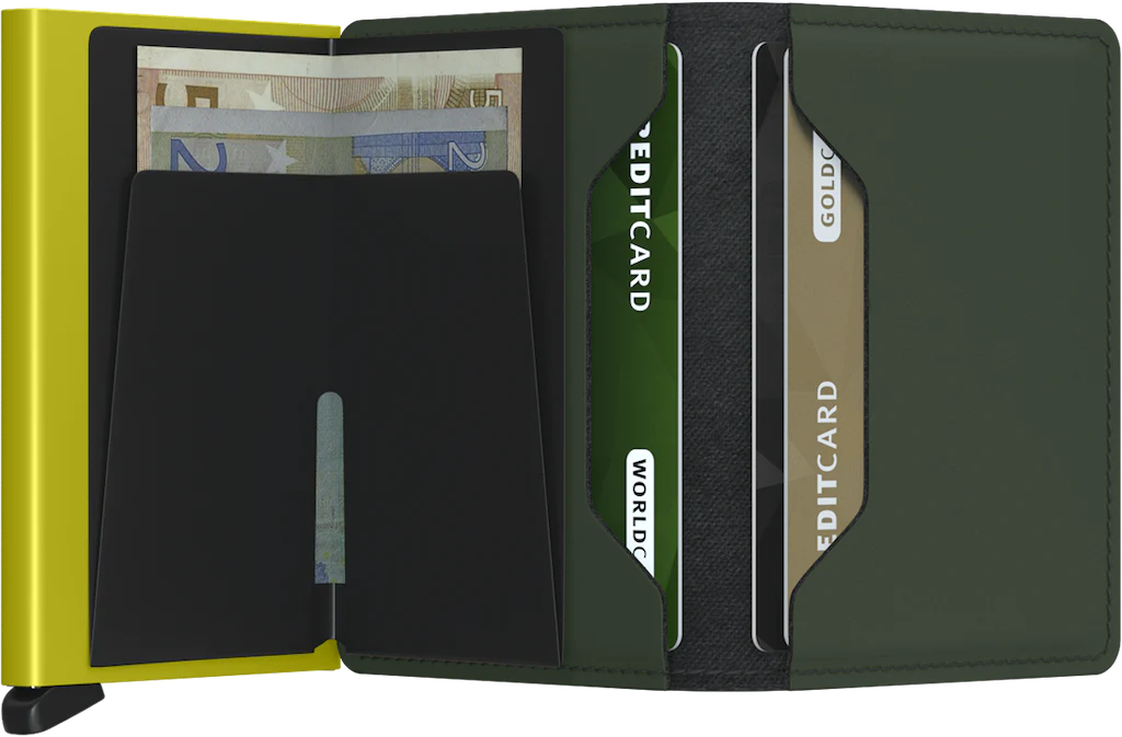 Slimwallet - Matte Green & Lime