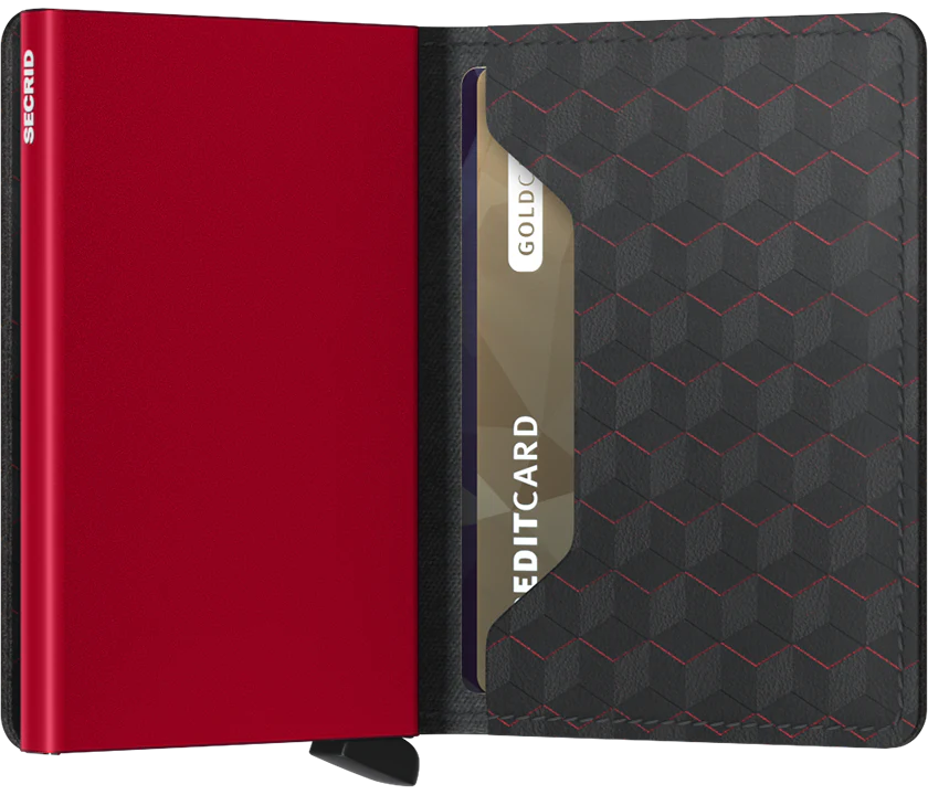 Slimwallet - Optical Black & Red