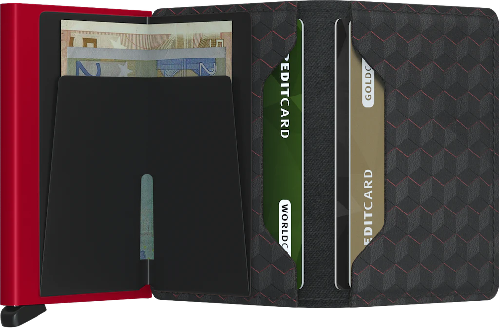 Slimwallet - Optical Black & Red