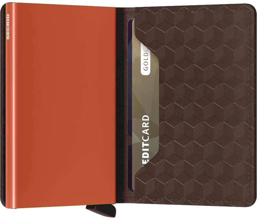 Slimwallet - Optical Brown & Orange