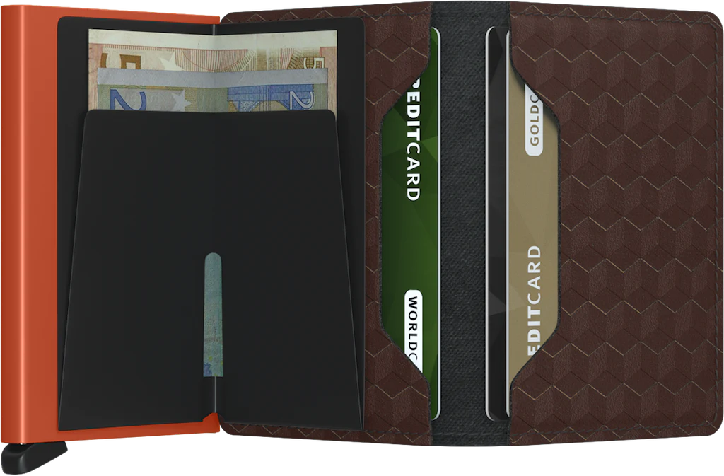 Slimwallet - Optical Brown & Orange