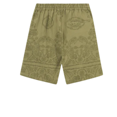Lesley Paisley Shorts - Surplus Green