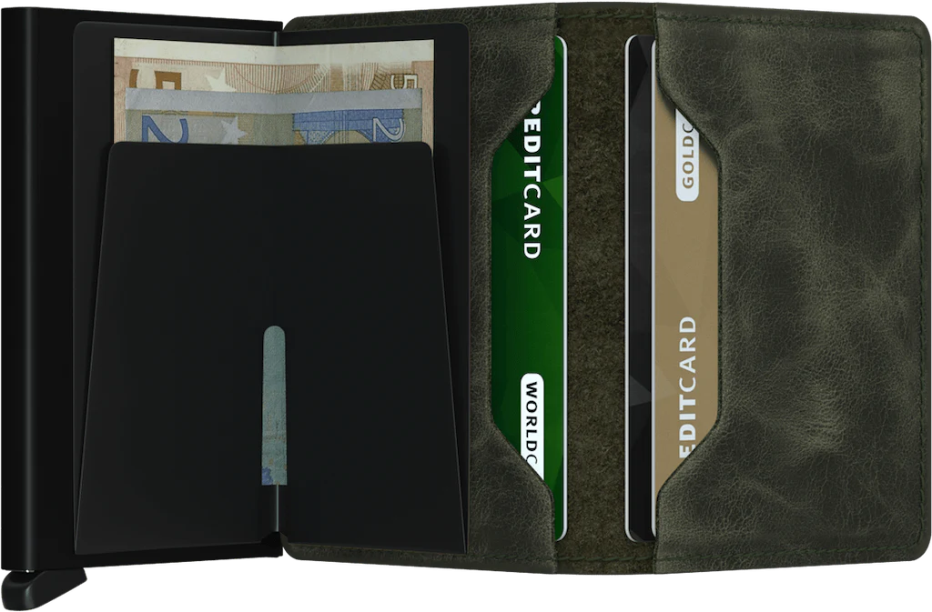 Slimwallet - Vintage Olive Black