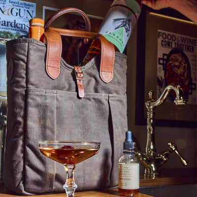 Canvas Whiskey Tote - Bark