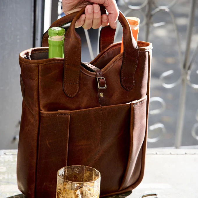 Leather Whiskey Tote