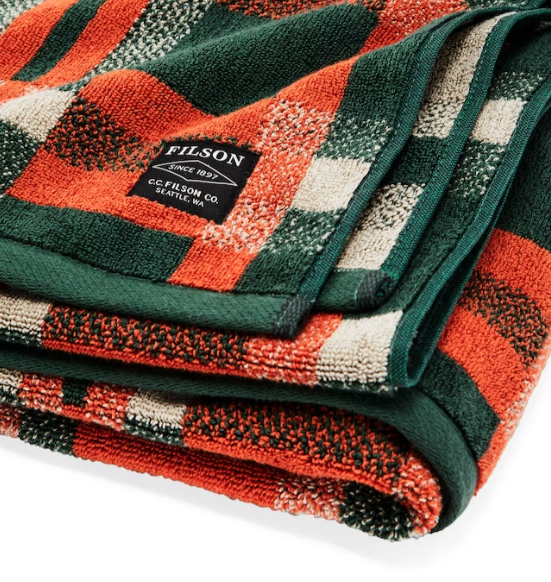 Whidbey Check Towel - Fir & River Rust Plaid