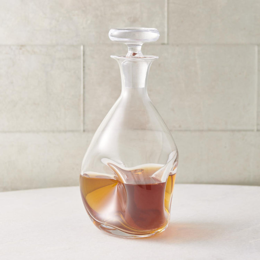Pinched Glass Decanter