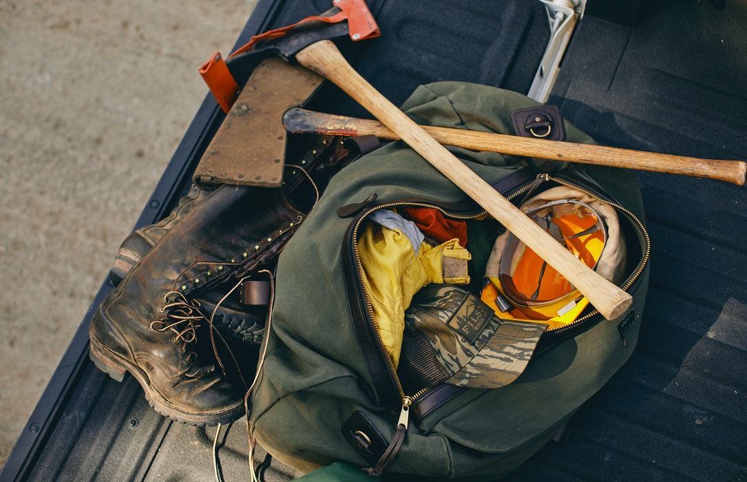 Medium Duffle in Rugged Twill -- Otter Green
