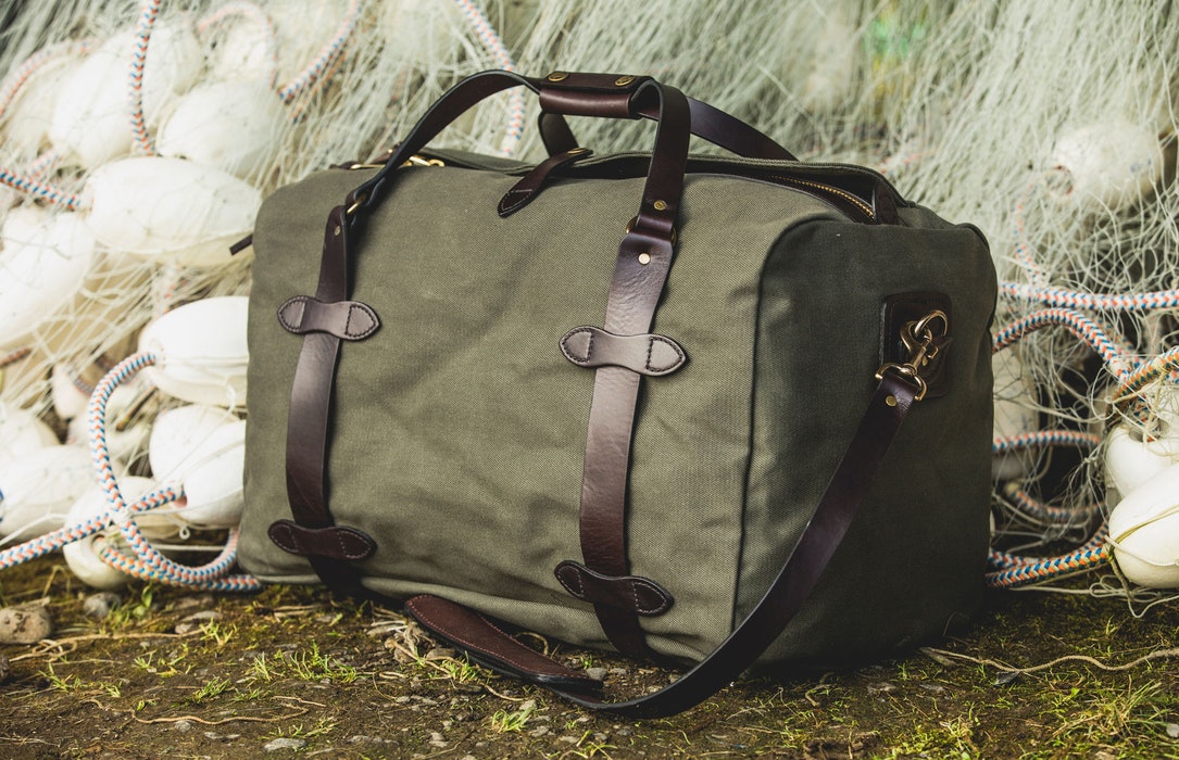 Medium Duffle in Rugged Twill -- Otter Green