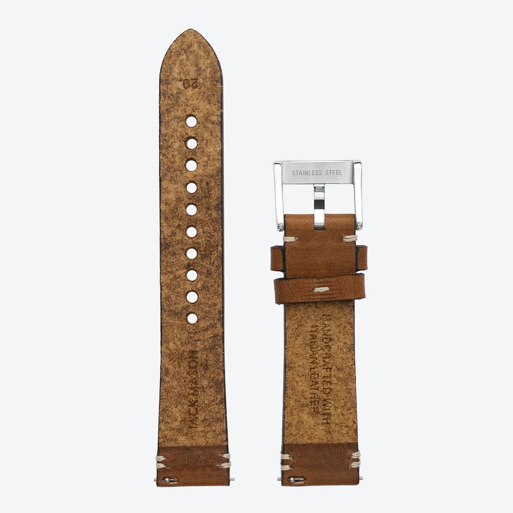 22mm Leather Watch Strap - Tan