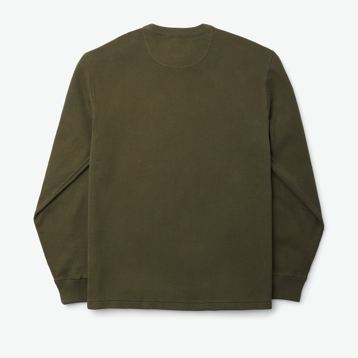 Waffle Knit Thermal Crewneck - Mossyrock