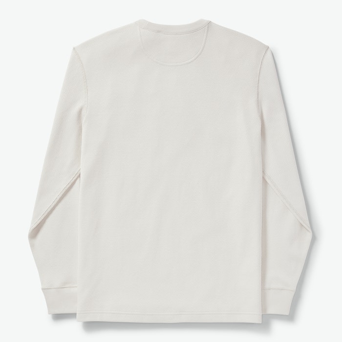 Waffle Knit Thermal Crewneck - Sand